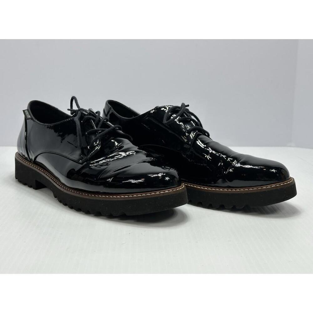 Mephisto Sabatina Black Patent Leather Oxford Lace‎ Up Shoes Size 9.5 Eur 7 - Picture 3 of 11